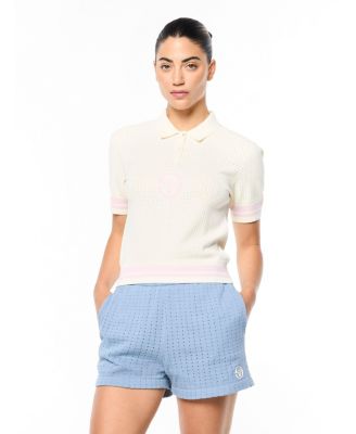 Women's Leila Short-Sleeve Pointelle-Knit Polo