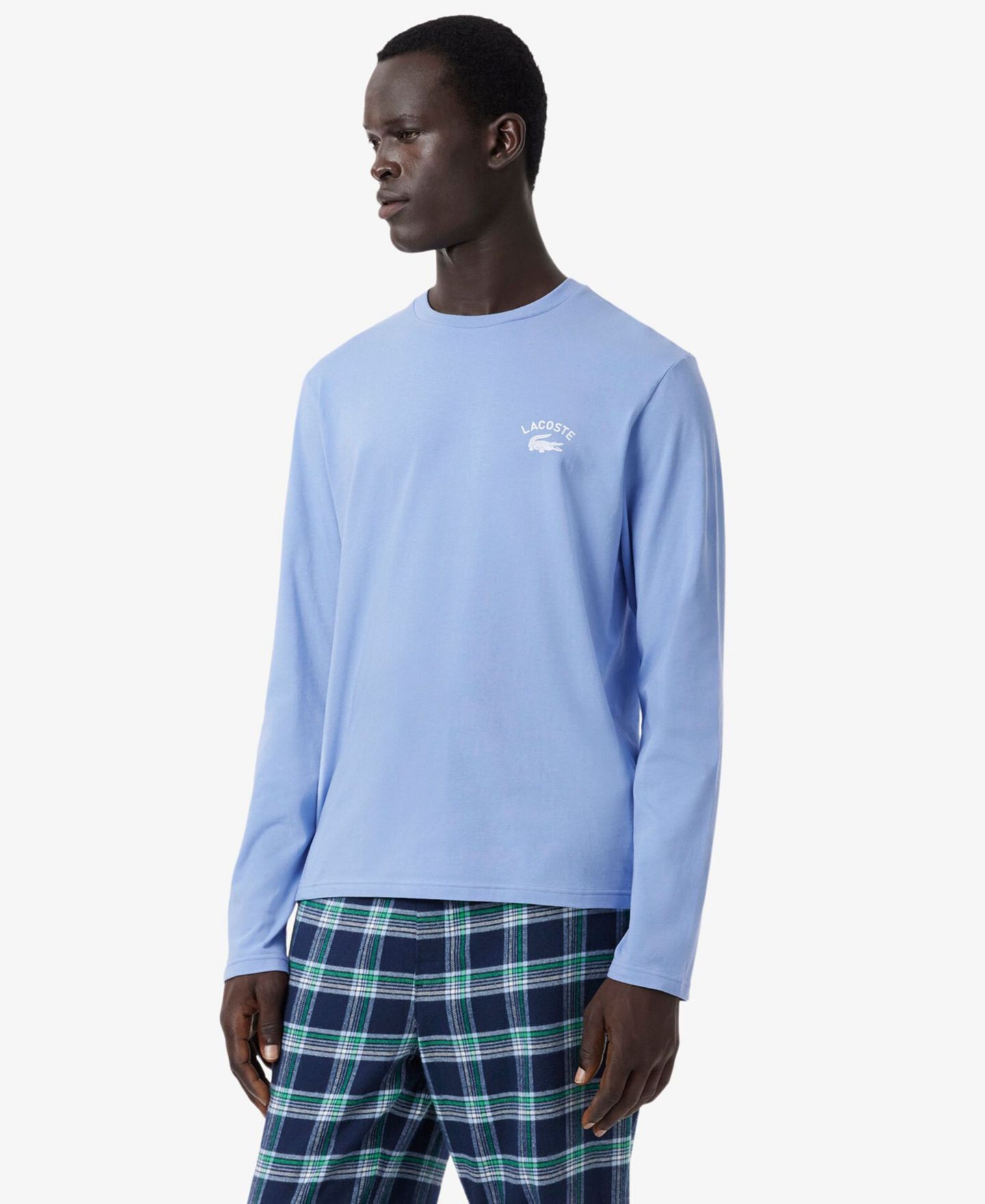 Пижамный комплект для мужчин, круглый вырез, 2 предмета — Lacoste, цвет: Aphylla/Multico — фото 3