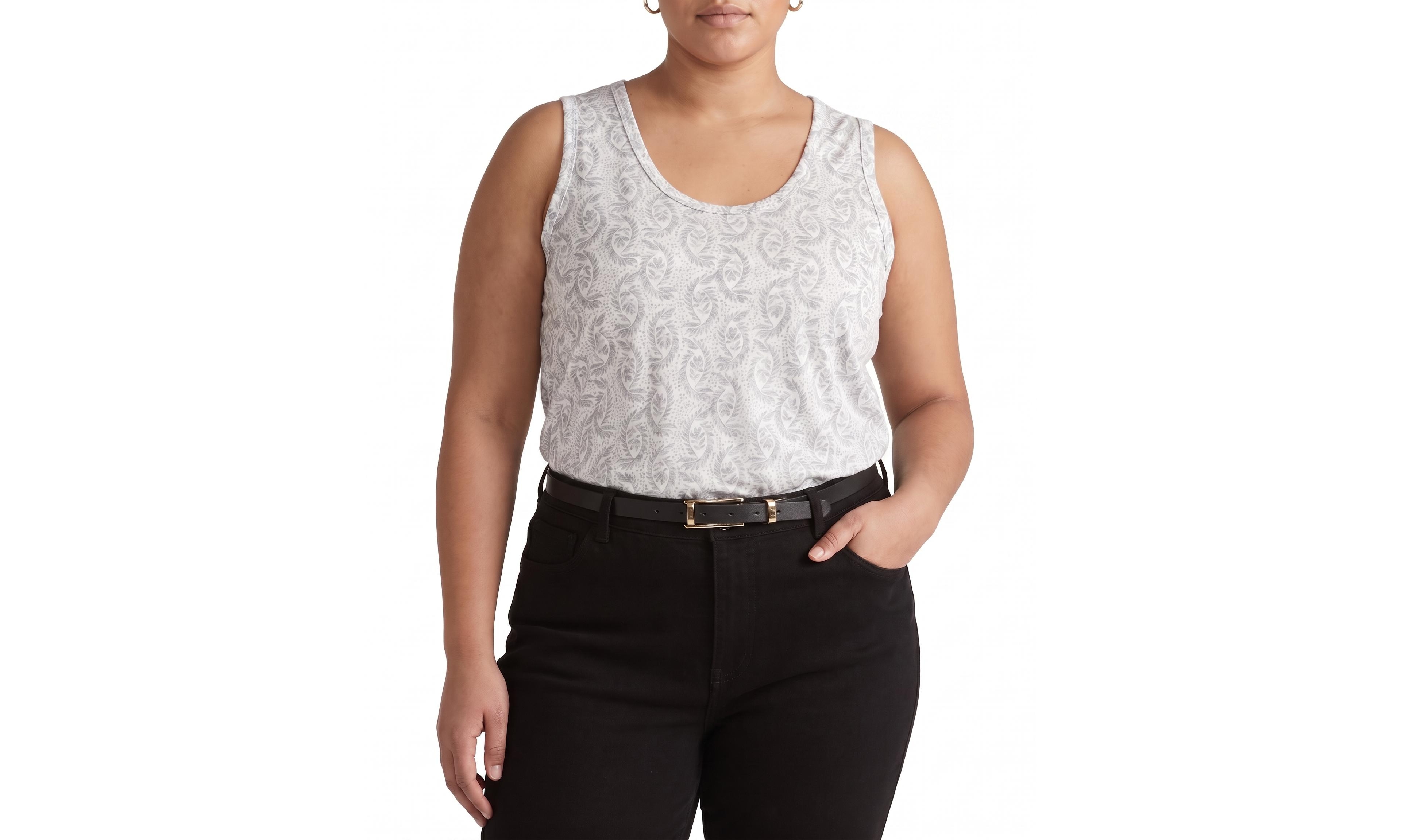 Universal Standard Plus Light-As-Air Lightweight Crewneck Sleeveless Tank