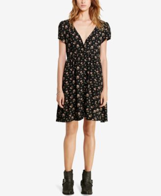 Denim & Supply Ralph Lauren Floral-Print Button-Front Dress - Macy's