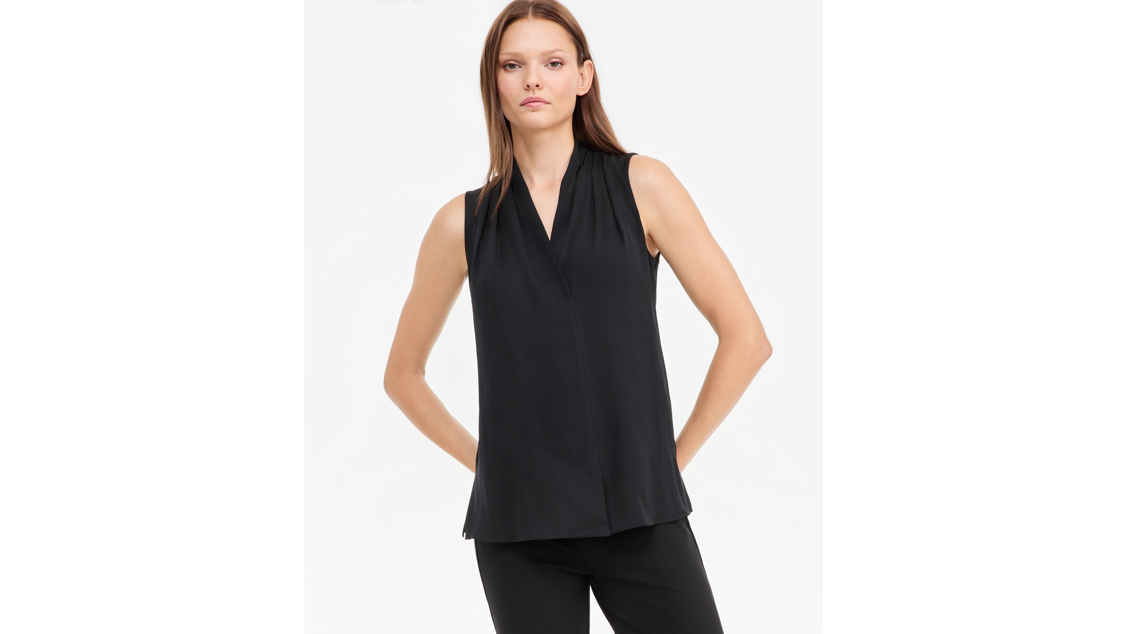 Kobi Halperin Women's Mila Sleeveless V-Neck Wrap Blouse