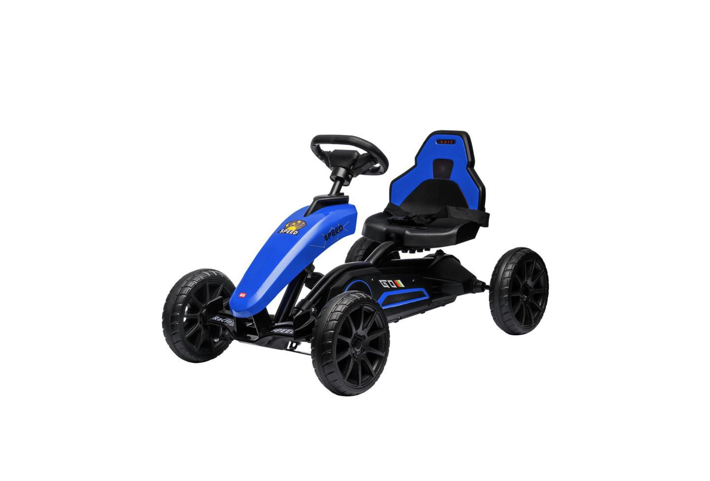Детская игрушка YOBTOP Kids Pedal Go Kart with Adjustable Seat & Handbrake, 66 lb. Capacity, Ages 3-8, цвет: Синий — фото 8