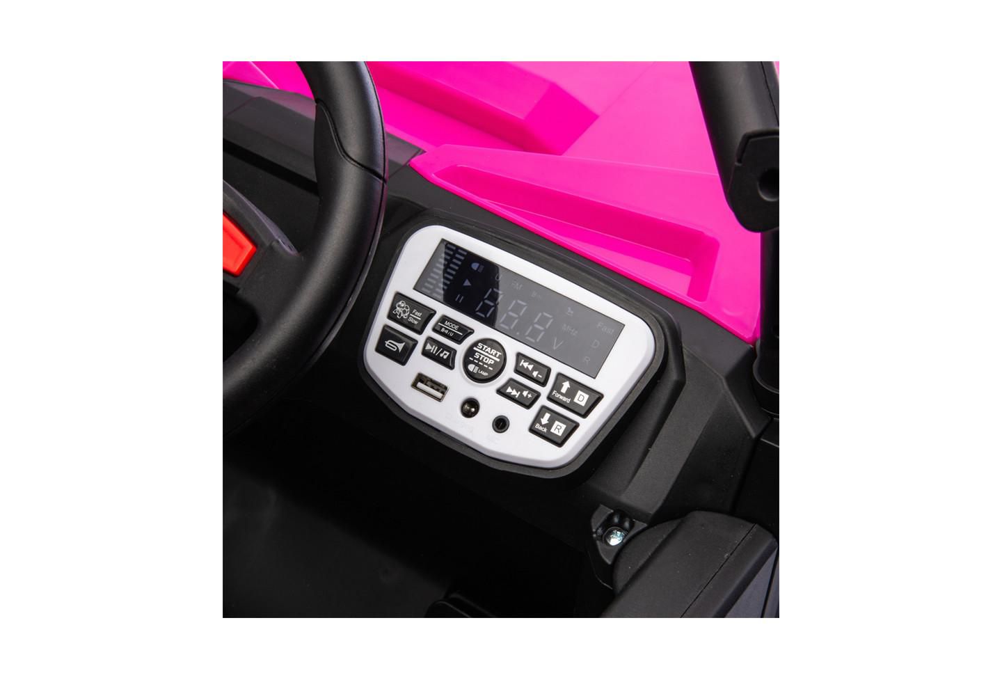 Детская игрушка YOBTOP 24V 400W Kids Ride On Electric UTV with Remote Control, Ages 3+, цвет: Розовый — фото 9