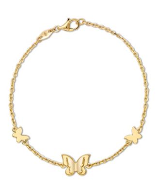 Butterfly Chain Bracelet in 14K Gold