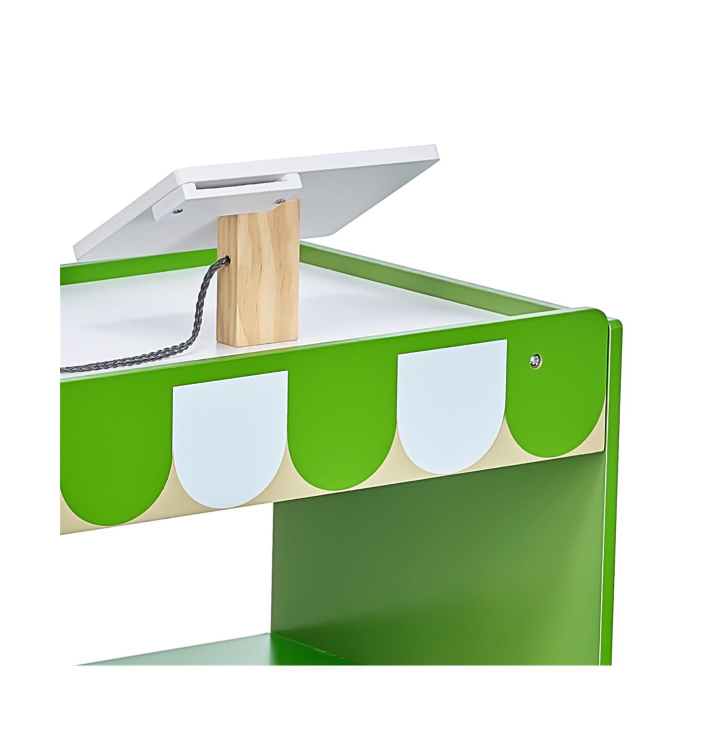 Детский игровой набор YOBTOP Grocery Store 35-Piece Moving Conveyor Belt and Scanner Playset, Ages 3+, цвет: Зелёный — фото 9