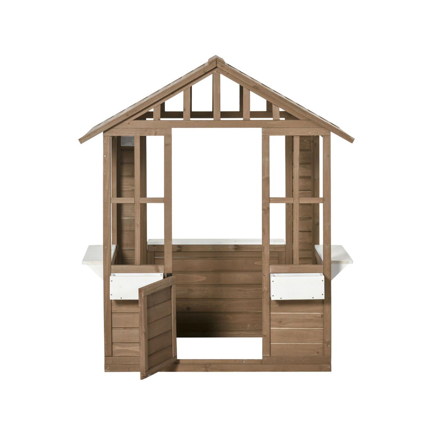 Детская игрушка YOBTOP Cottage Working-Door Solid Fir Wood 1-Piece Playhouse, Ages 3-8 — фото 10