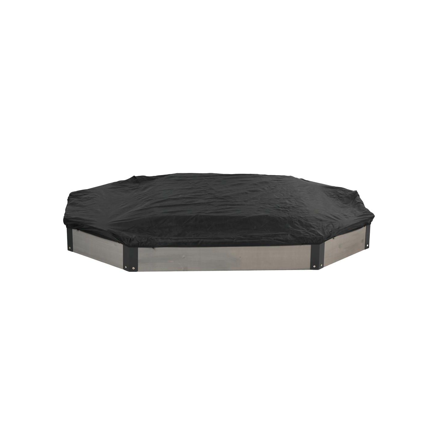 Детская игрушка YOBTOP Octagon Solid Wood Sandbox with Bench Seats and Storage, Includes Cover and Liner, Ages 3-8, цвет: Серый — фото 2