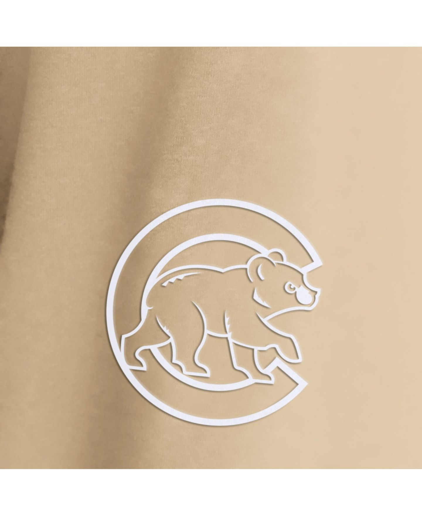 Мужская футболка Fanatics Khaki Chicago Cubs Clutch Long Sleeve Hooded — фото 2