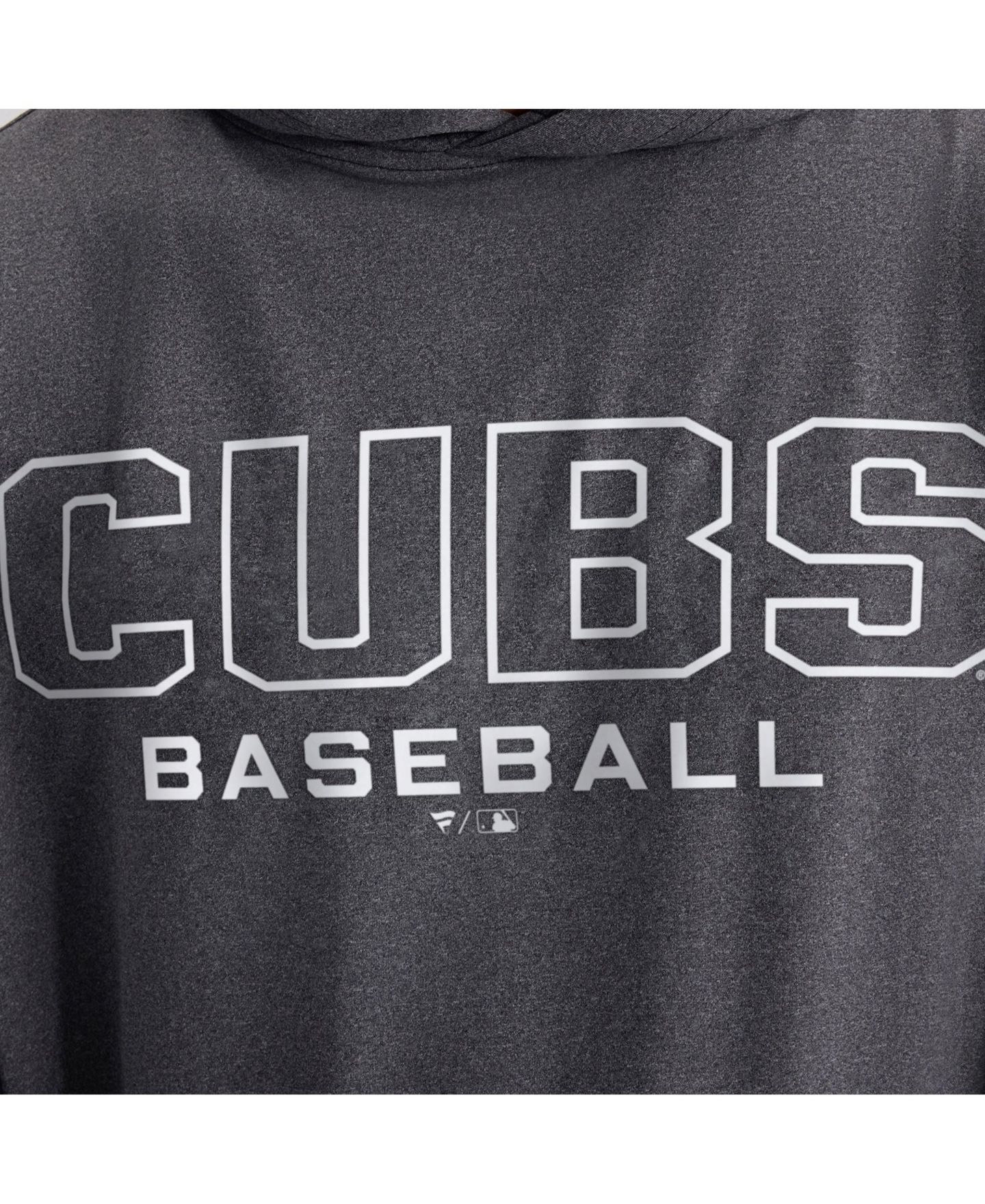 Мужская футболка Fanatics Charcoal Chicago Cubs Clutch Long Sleeve Hooded — фото 3