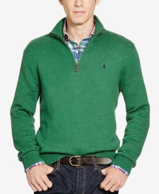 polo men's half zip pullover