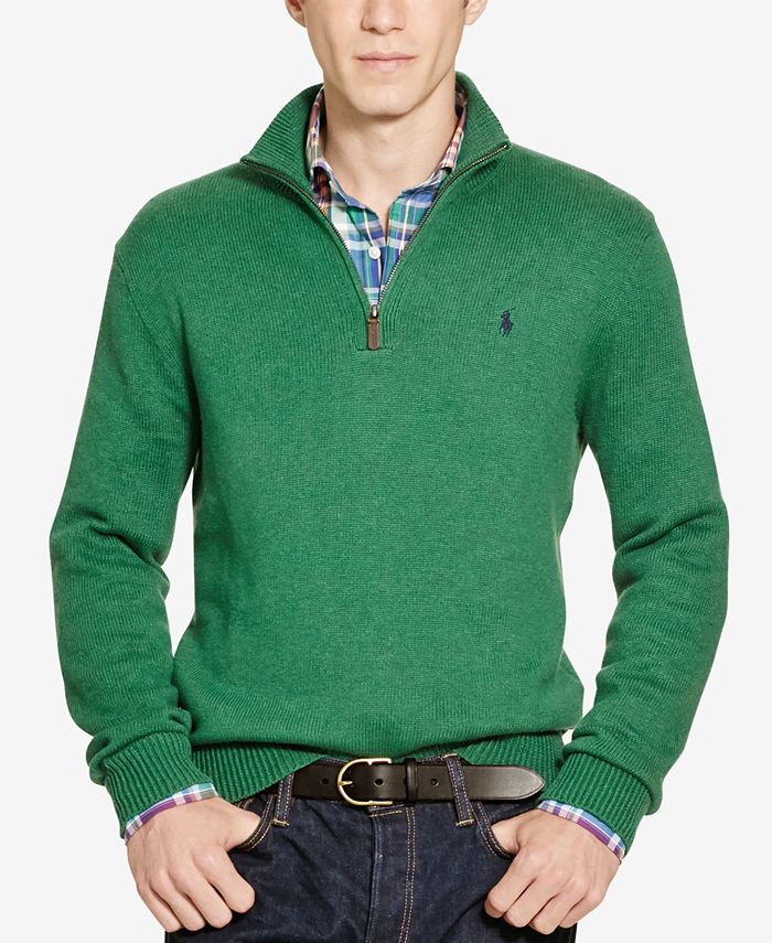 Polo Ralph Lauren Men's Half-Zip Sweater - Macy's