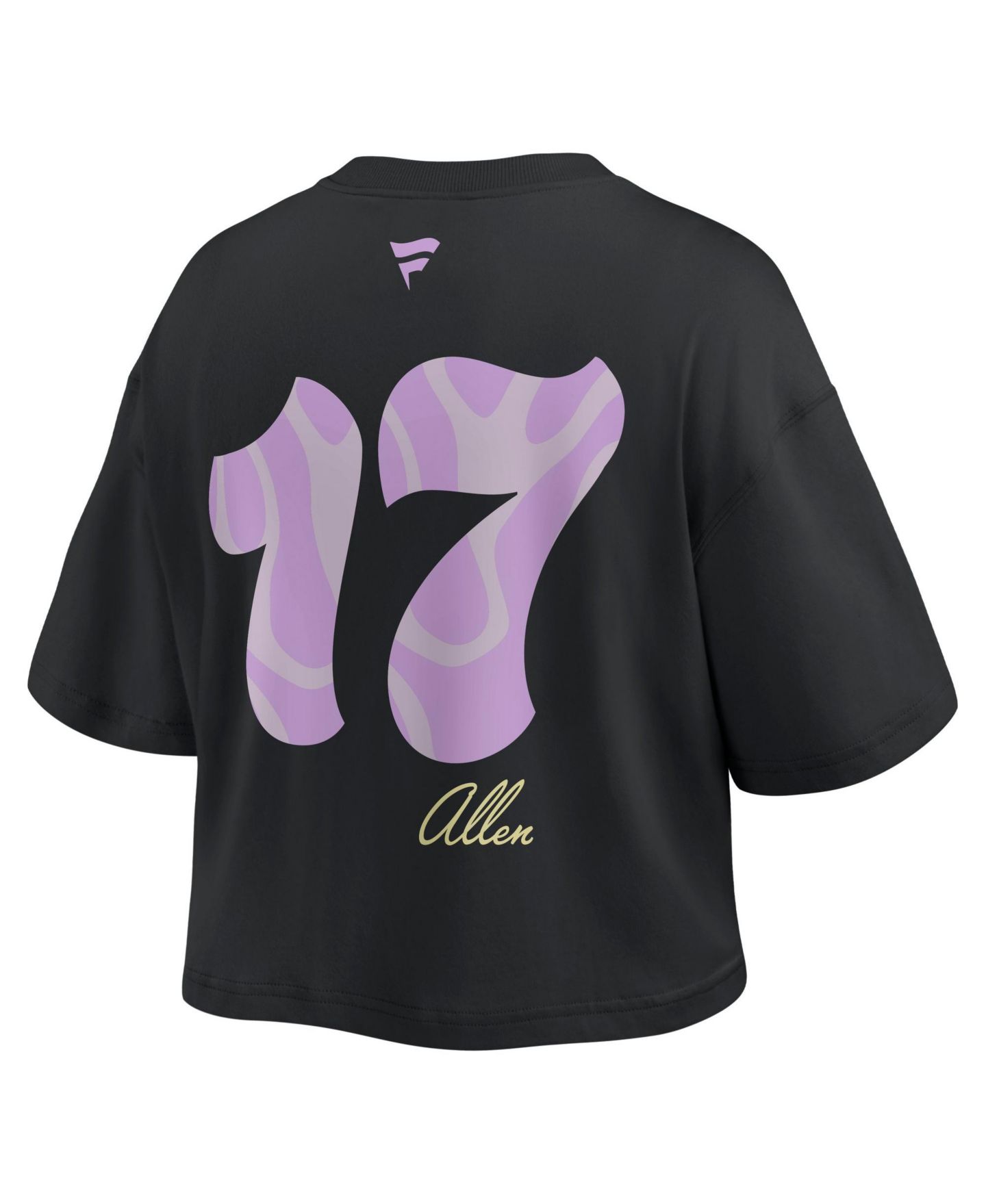 Женская футболка Fanatics Josh Allen Black Buffalo Bills Fashion Cropped — фото 2