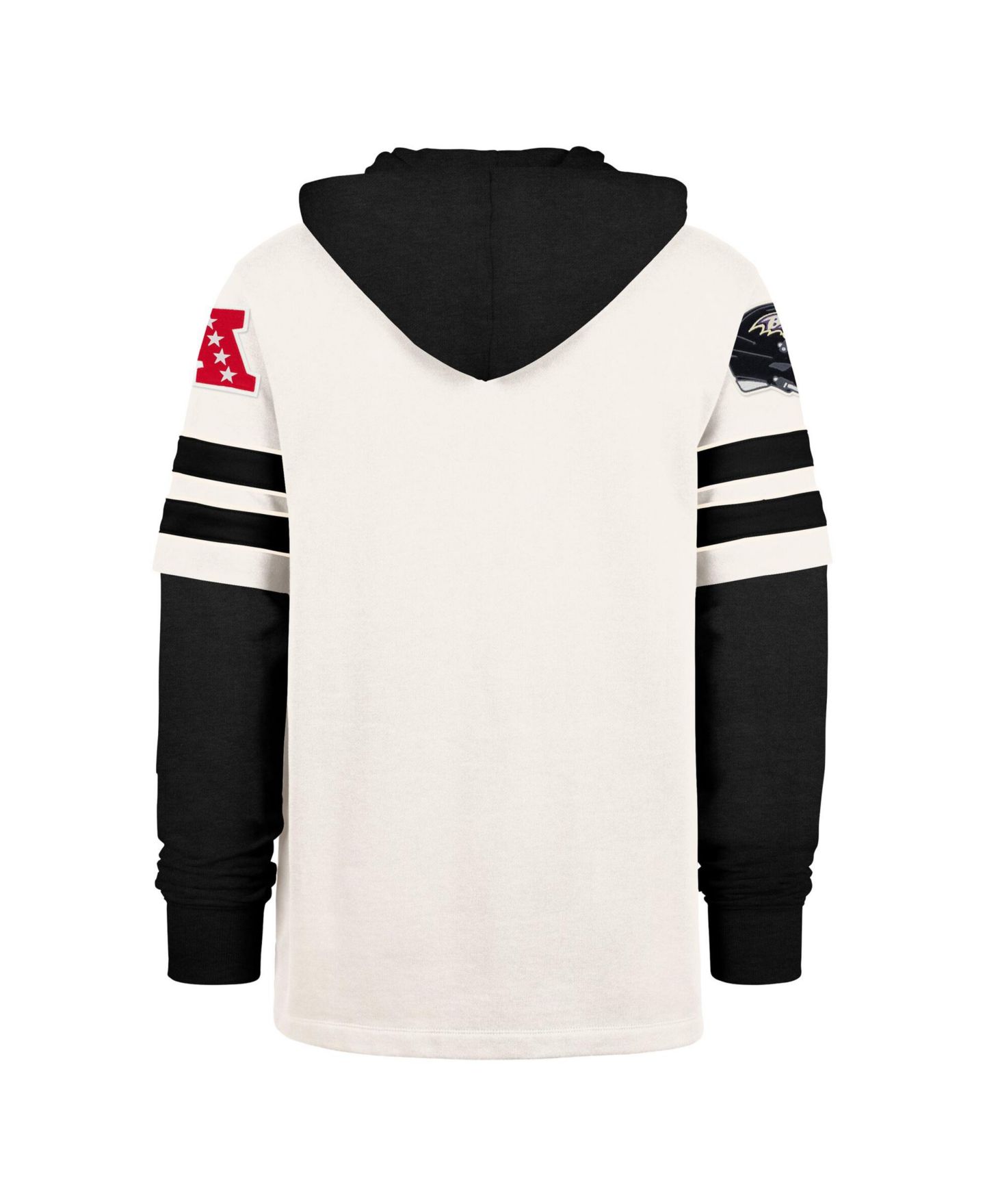 Мужские худи '47 Brand Cream Baltimore Ravens Split Zone Cornerback Duo Lacer — фото 2