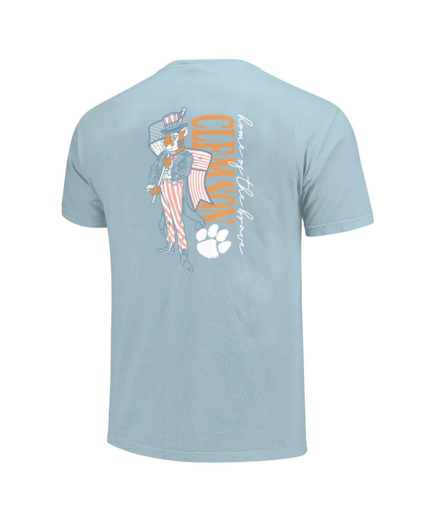 Женская футболка Image One Light Blue Clemson Tigers Americana Mascot Comfort Colors — фото 2