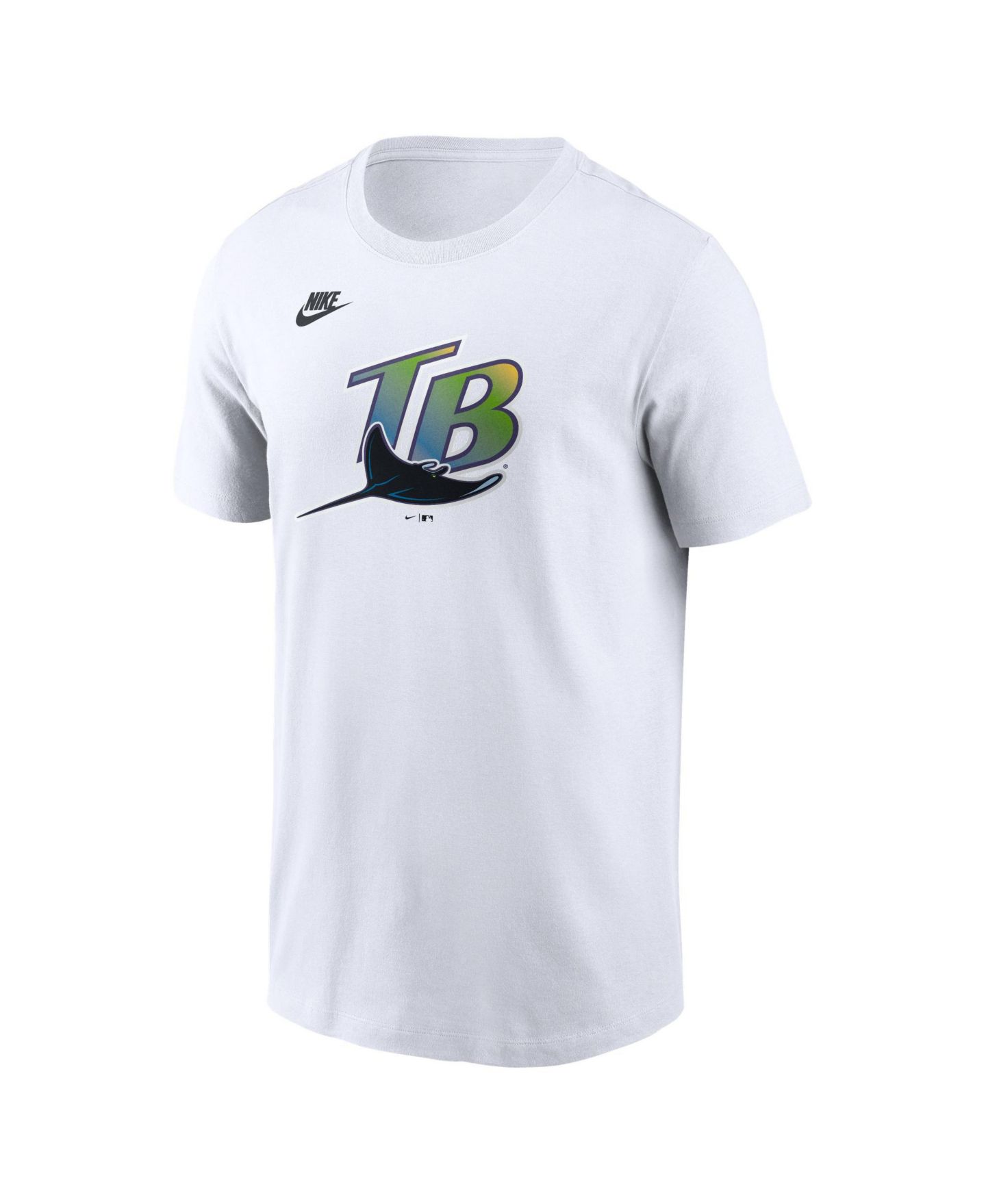 Мужская футболка Nike White Tampa Bay Rays Cooperstown Collection Logo — фото 3