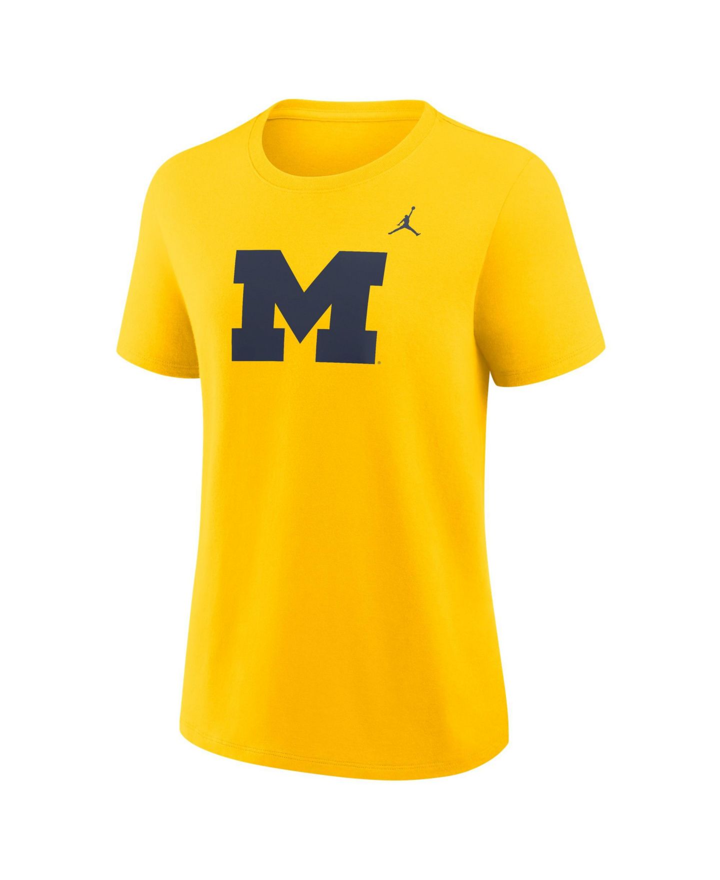 Женская футболка Jordan Maize Michigan Wolverines Primary Logo — фото 3