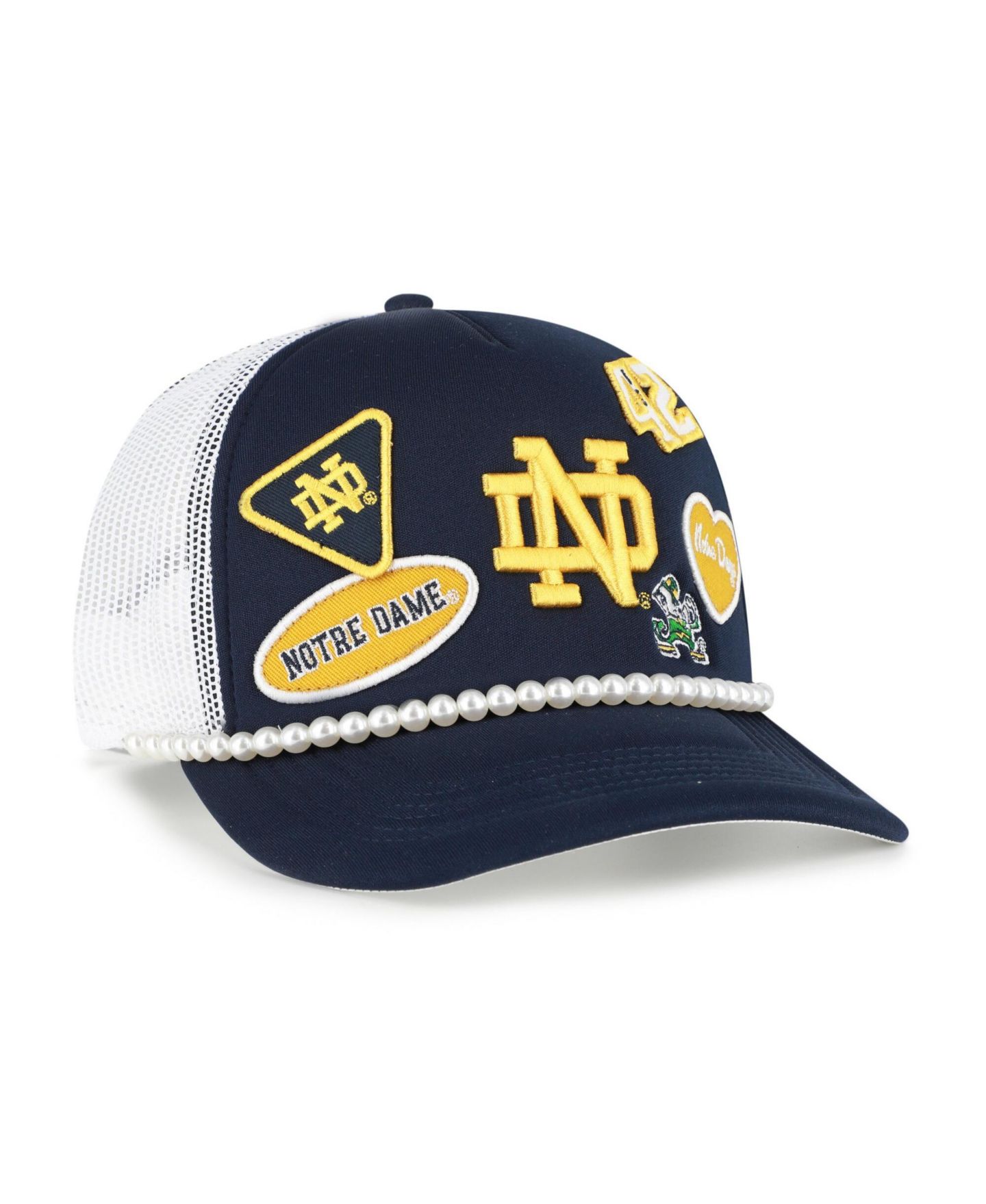 Мужская кепка '47 Brand Navy/White Notre Dame Fighting Irish Rally On Hitch Adjustable Hat — фото 3
