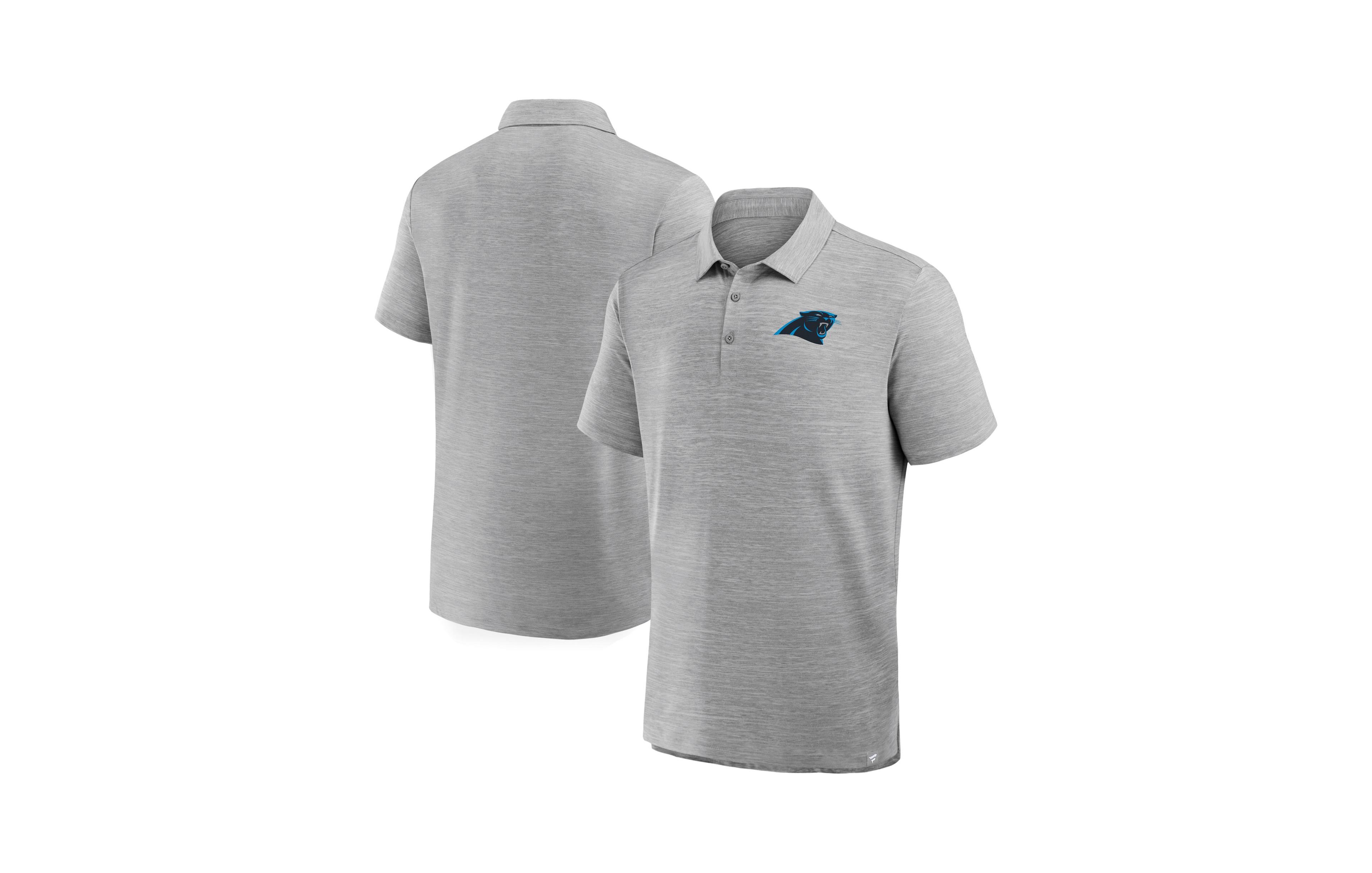 Fanatics Men's Heather Gray Carolina Panthers Clutch Polo Shirt
