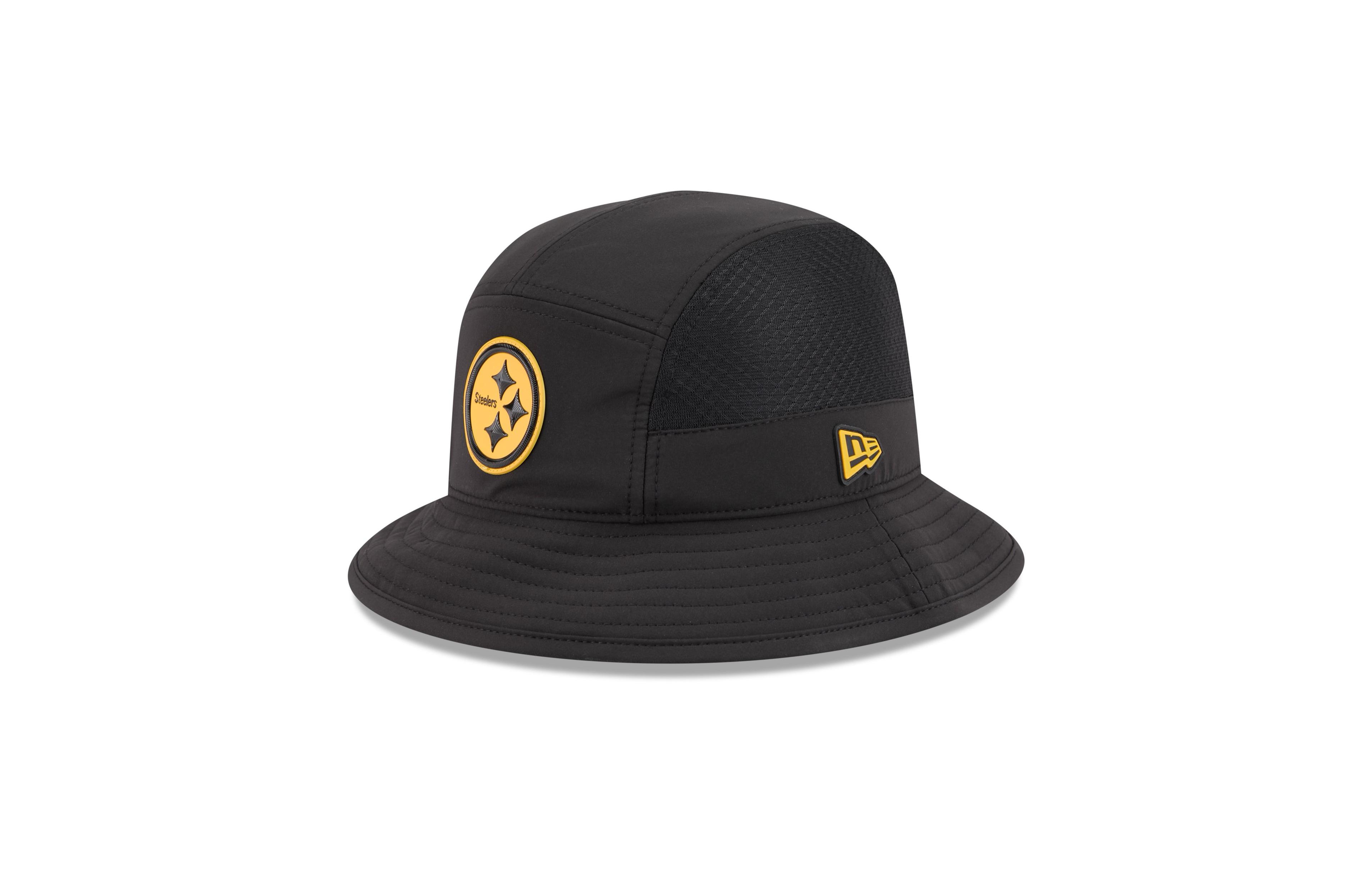 New Era Men's Black Pittsburgh Steelers 2026 Sideline Bucket Hat