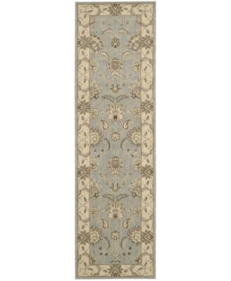 Persian Empire PE22 Aqua 2'3" x 8' Runner Rug