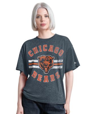 Women's Navy Chicago Bears Jump Shot Boyfriend Tri-Blend T-Shirt
