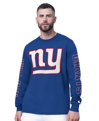 Men's Royal New York Giants Clutch Hit II Long-Sleeve T-Shirt