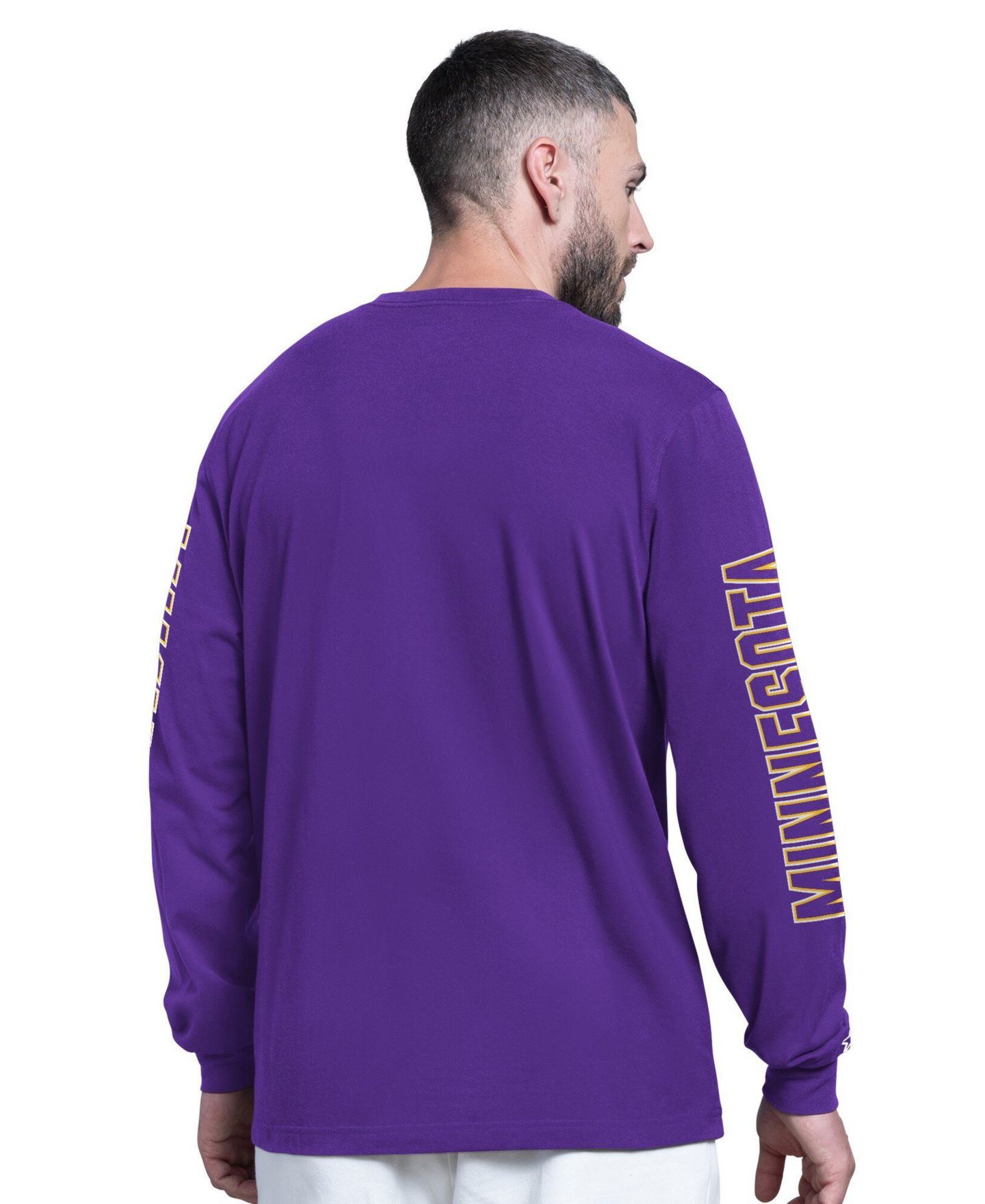 Мужская футболка Starter Purple Minnesota Vikings Clutch Hit II Long-Sleeve — фото 4