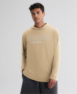 Men's Tan San Francisco 49ers ClutchLong sleeves Hooded T-Shirt