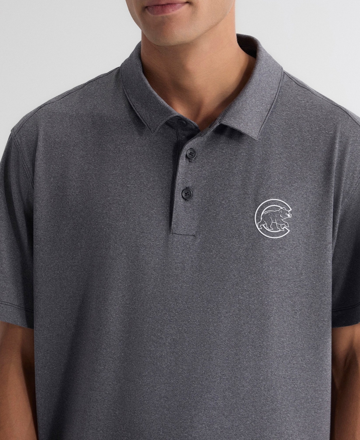 Fanatics Men's Charcoal Chicago Cubs Clutch Polo Shirt