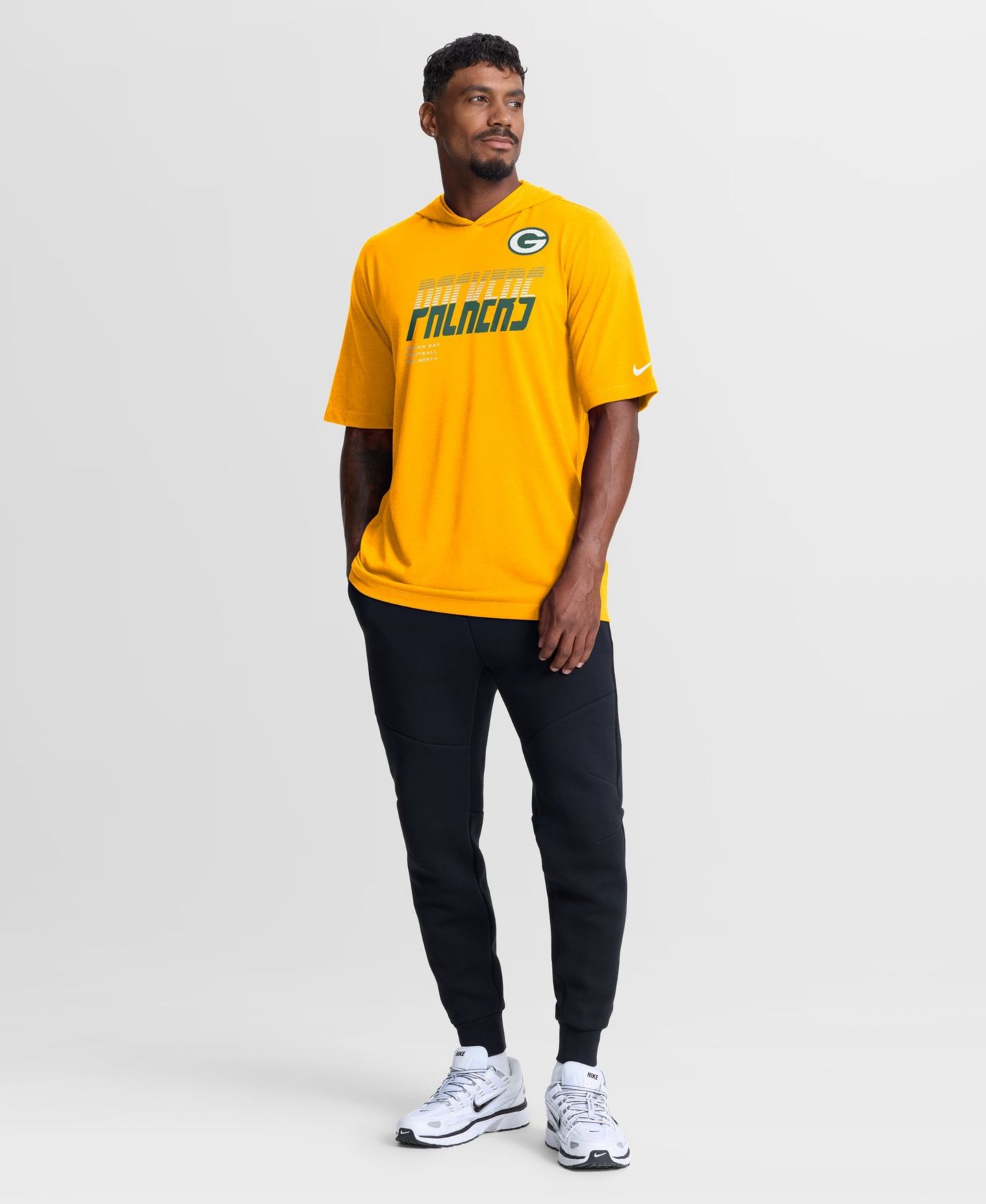 Мужское худи Nike Gold Green Bay Packers Tri-Blend — фото 2