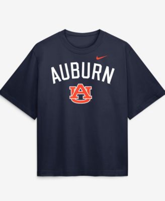 Women's Navy Auburn Tigers Arch Logo Boxy T-Shirt