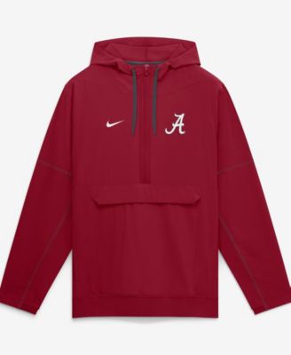Men's Crimson Alabama Crimson Tide 2026 Sideline Anorak Half-Zip Hoodie