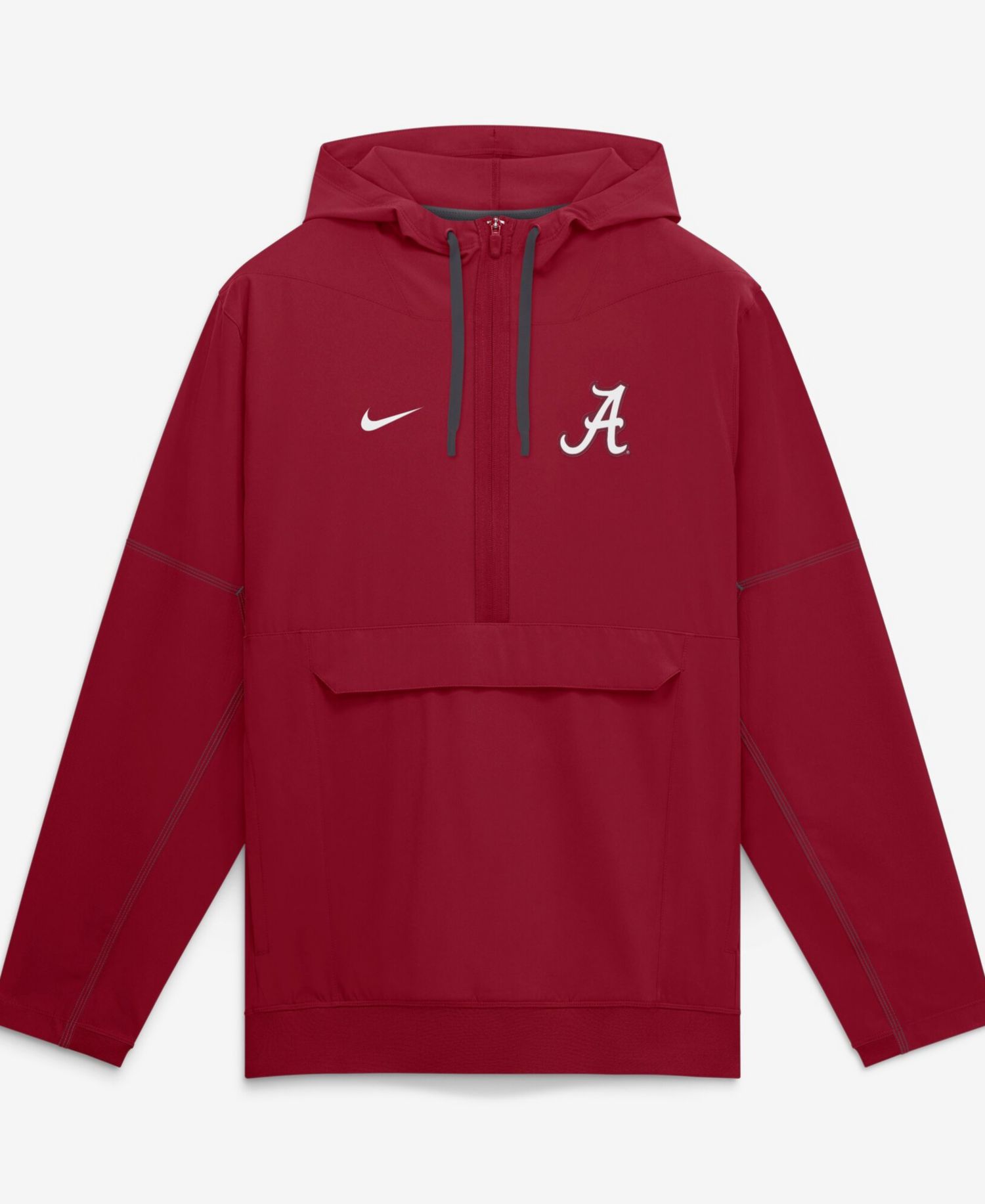 Men's Crimson Alabama Crimson Tide 2026 Sideline Anorak Half-Zip Hoodie