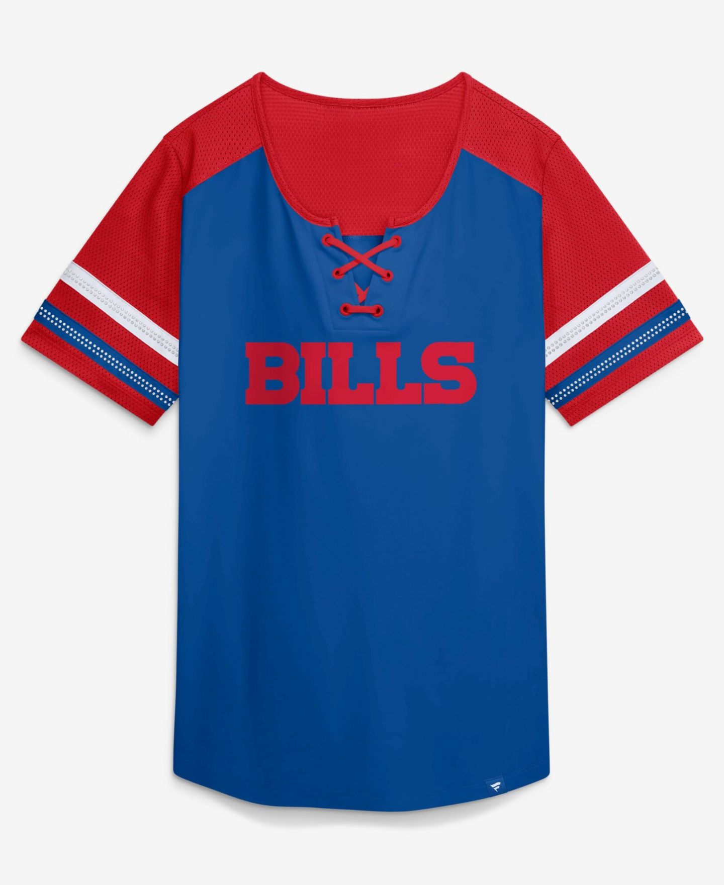 Женская рубашка Fanatics Josh Allen Royal Buffalo Bills Curl Route Athena Lace-Up Name Number — фото 4