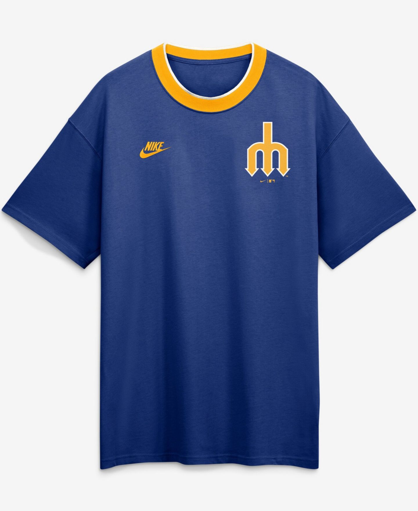 Мужская футболка Nike Royal Seattle Mariners Cooperstown Collection Ringer — фото 5
