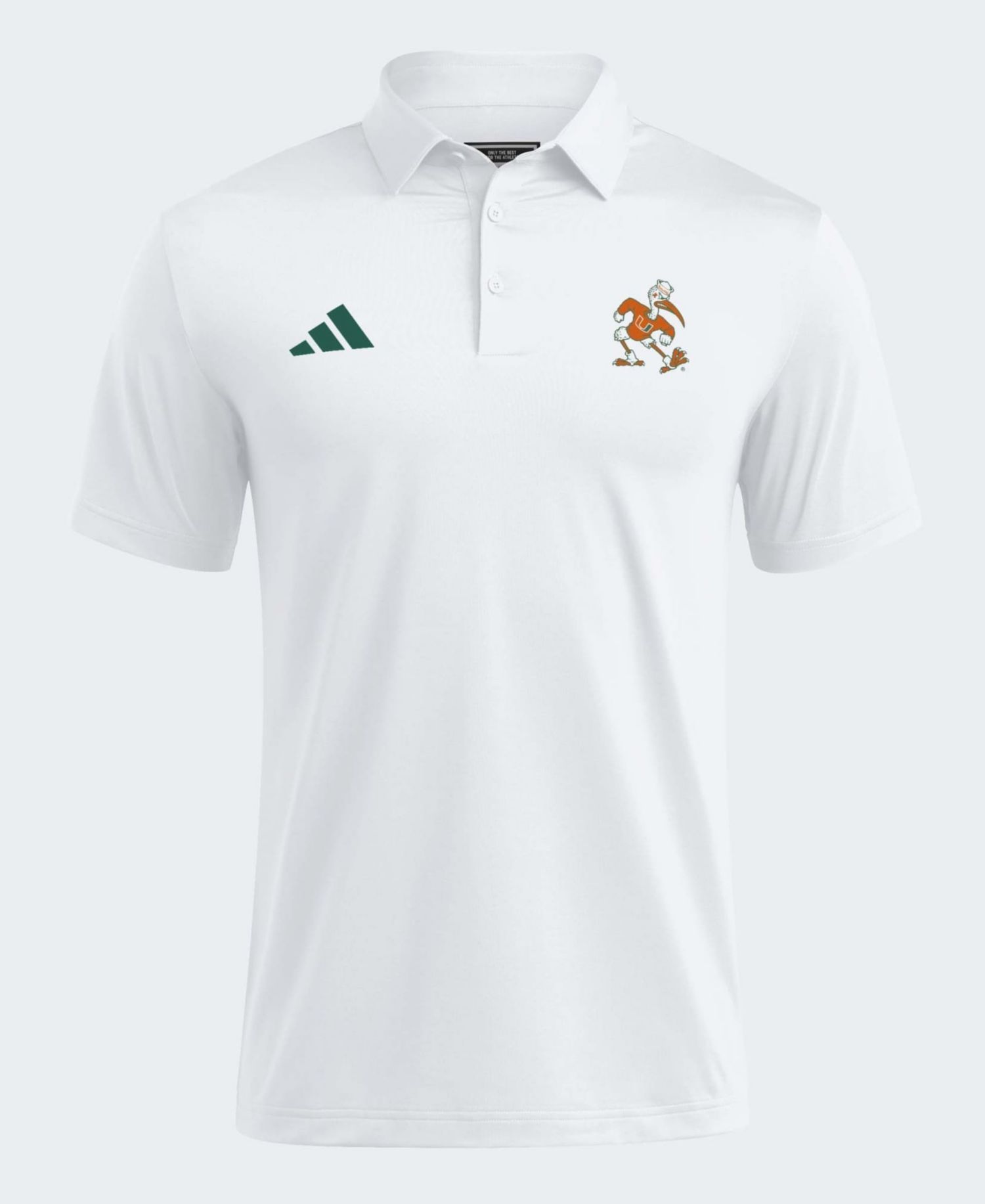 Men's White Miami Hurricanes Ultimate 365 Solid Polo Shirt