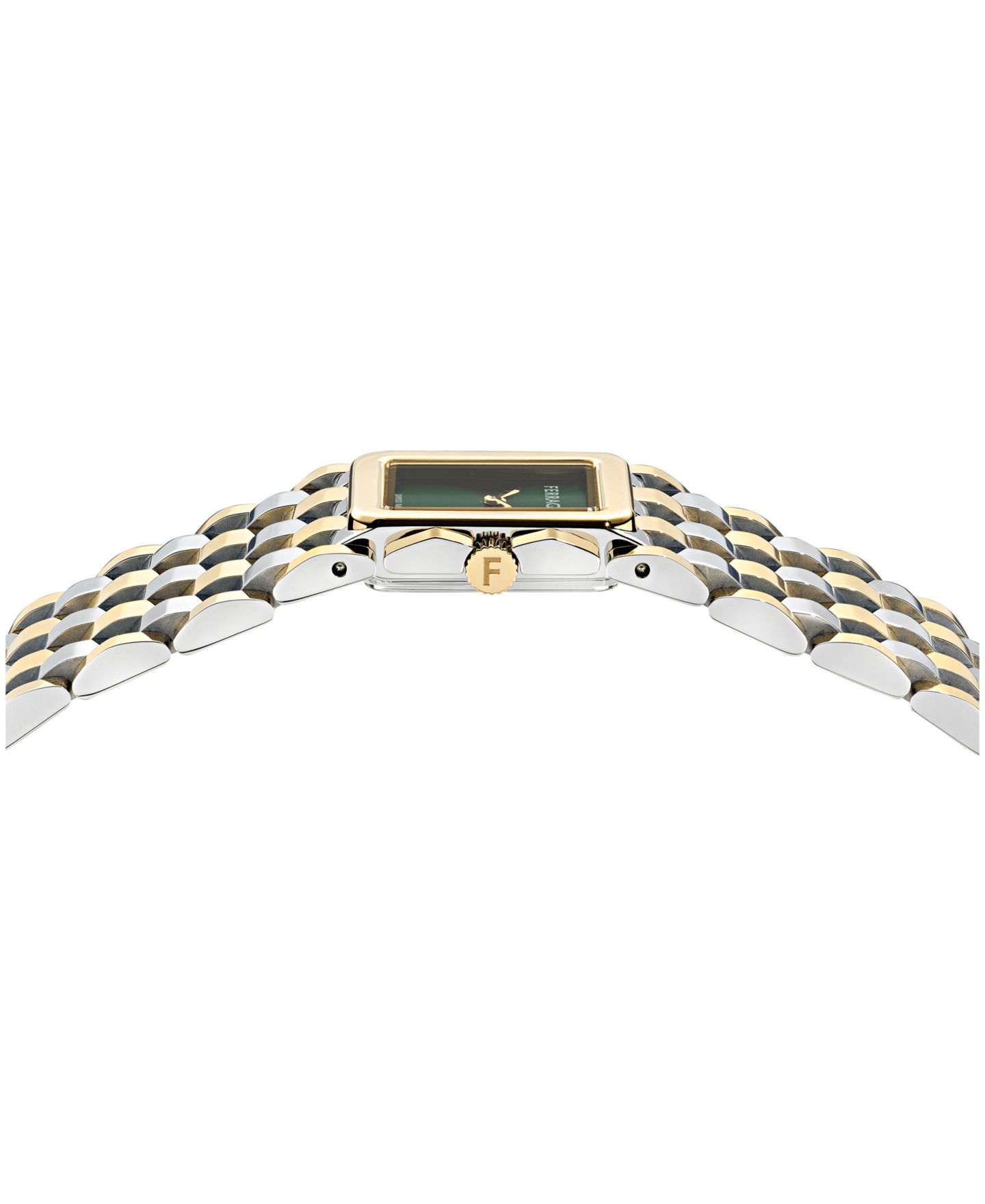Женские часы Ferragamo Entrelace Two-Tone Stainless Steel Bracelet Watch 19mm — фото 2