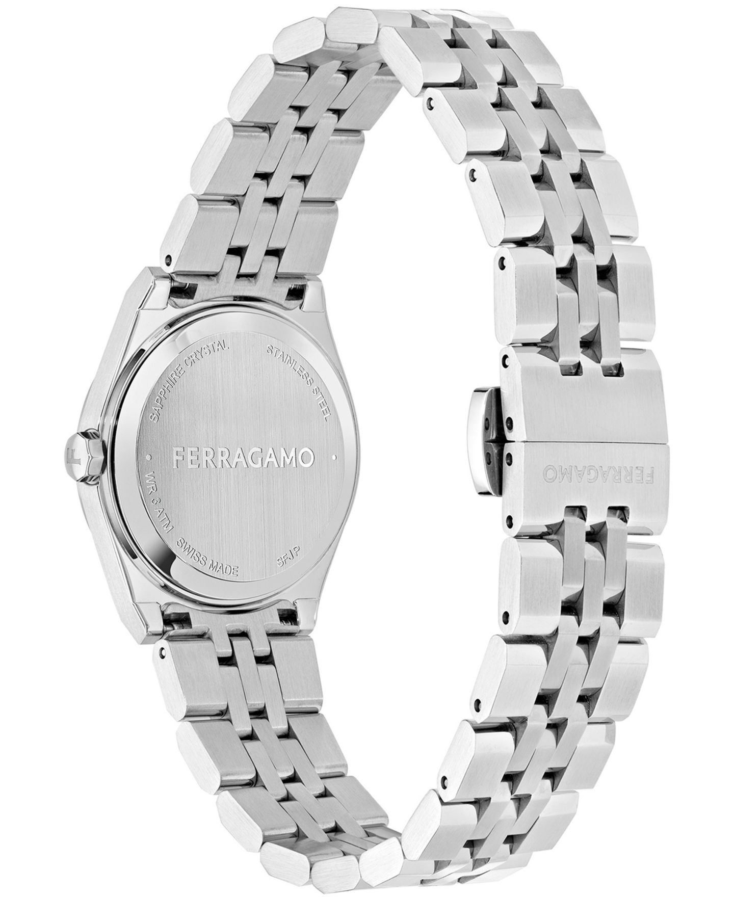 Женские часы Ferragamo Silver Stainless Steel Bracelet Watch 28mm — фото 3