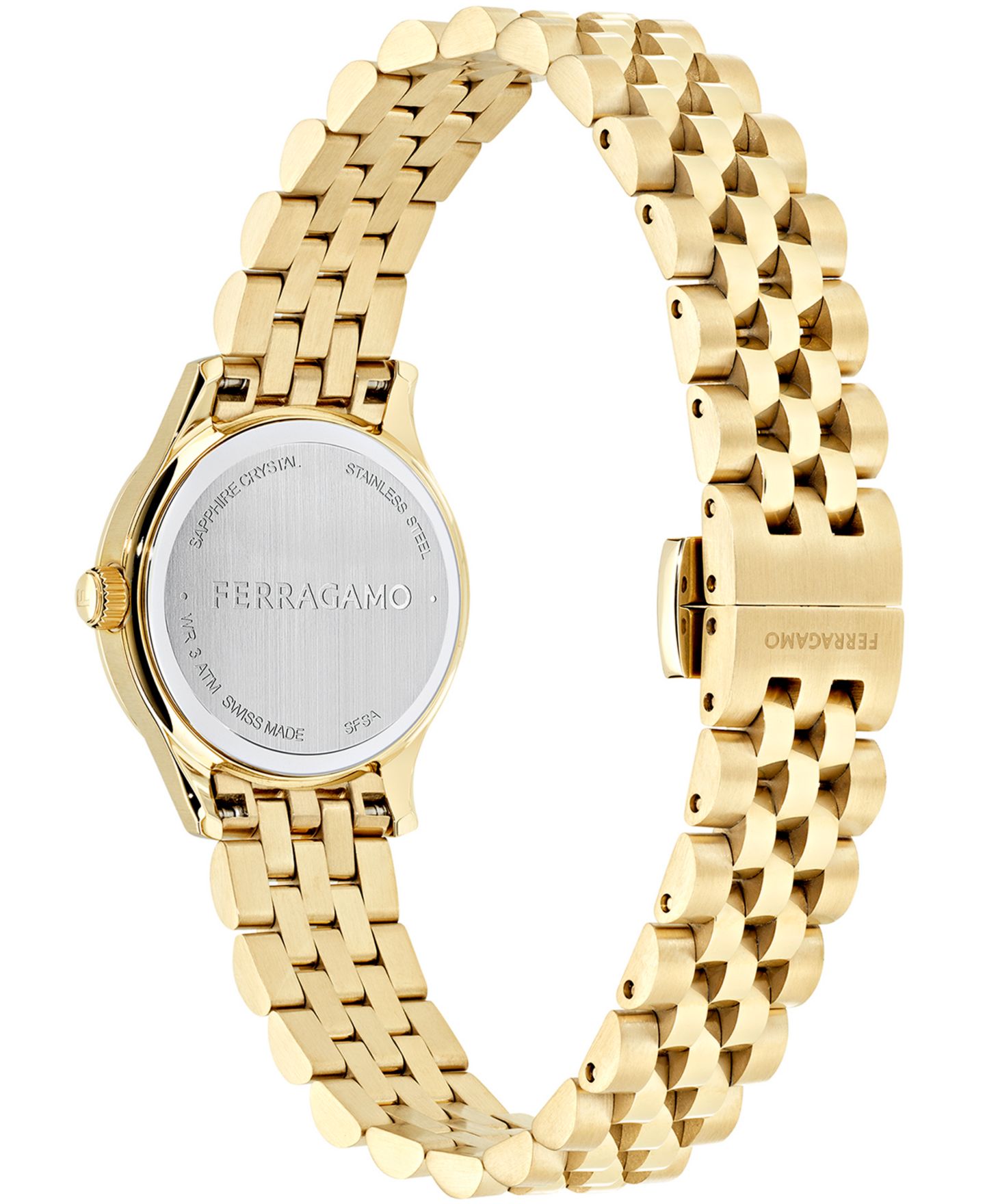 Женские часы Ferragamo Gold-Tone Bracelet Watch 25mm — фото 3