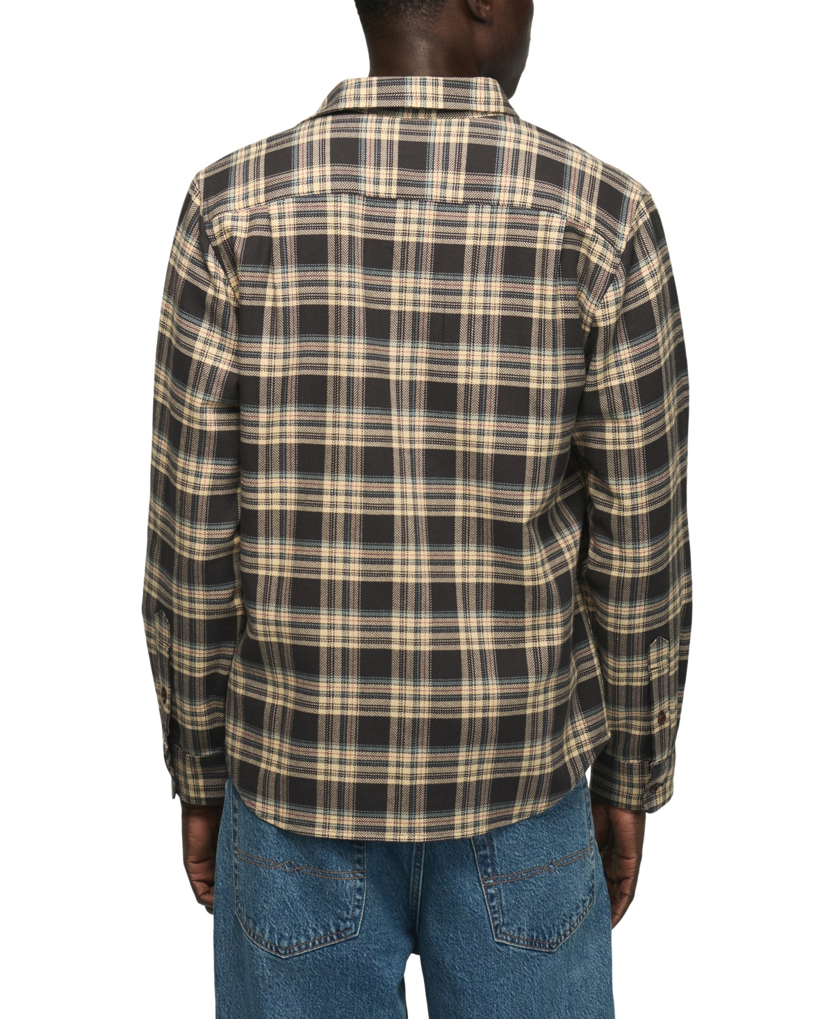 Lucky Brand Men's Humboldt Herringbone Plaid Shirt
