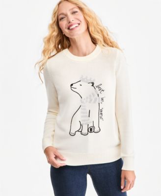 Women's Holiday Crewneck Long-Sleeve Sweater