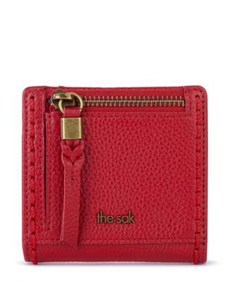 Mira Leather Floral-Emboss Snap Closure Wallet