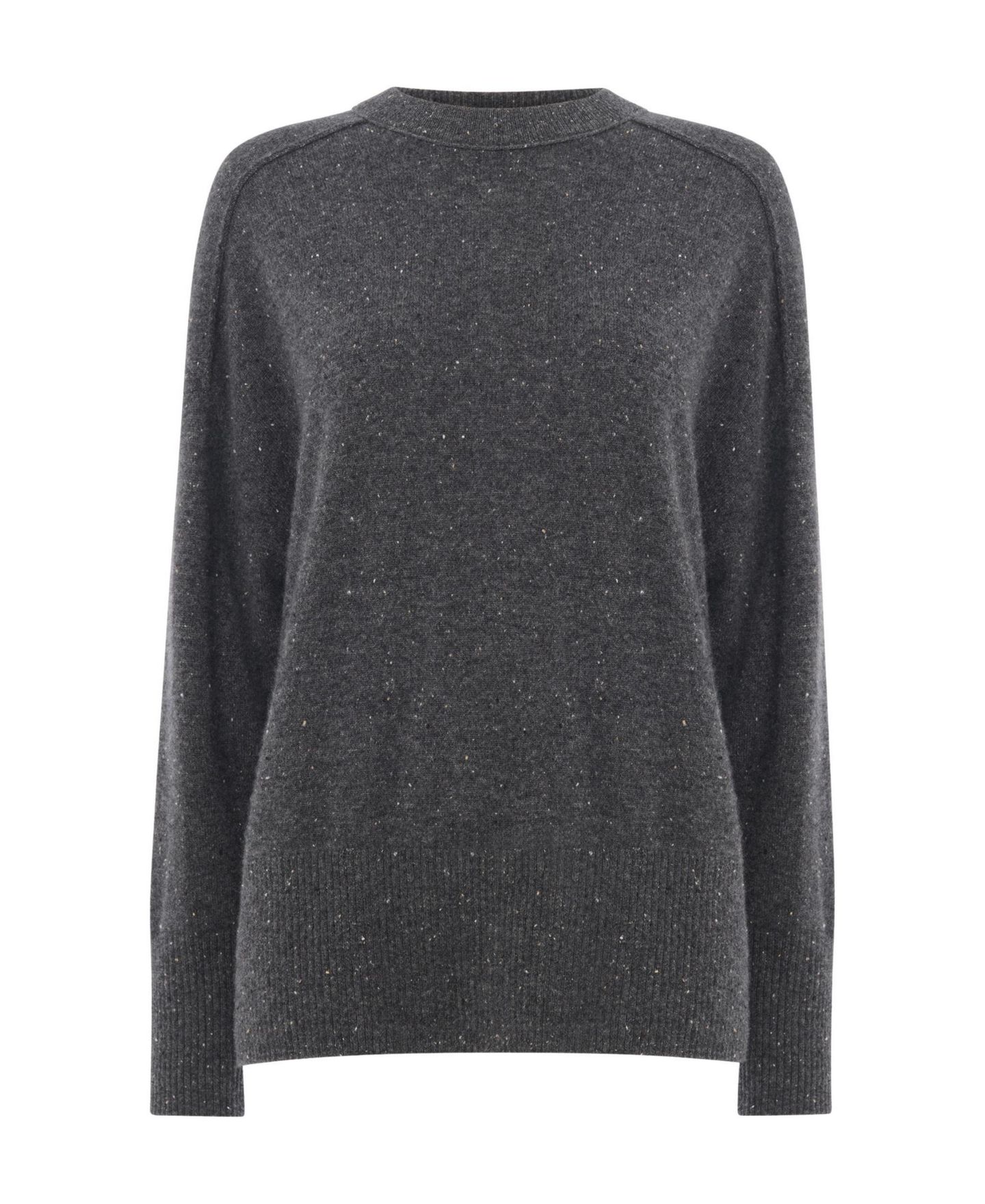 Женский свитер Whistles Cashmere Fleck Seam Crew, цвет: Тёмный серый — фото 4