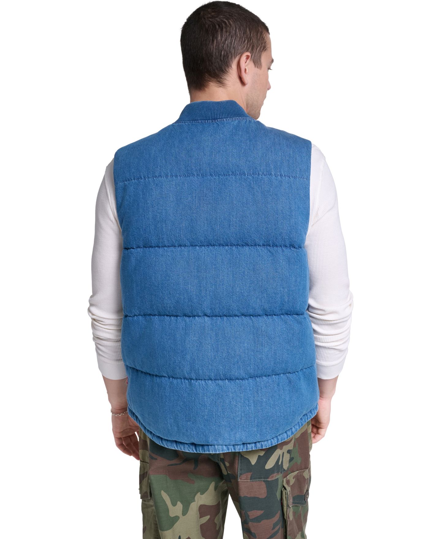 Мужской жилет Levi's Quilted Denim Classic-Fit Vest, цвет: Средняя варка джинсовый — фото 7