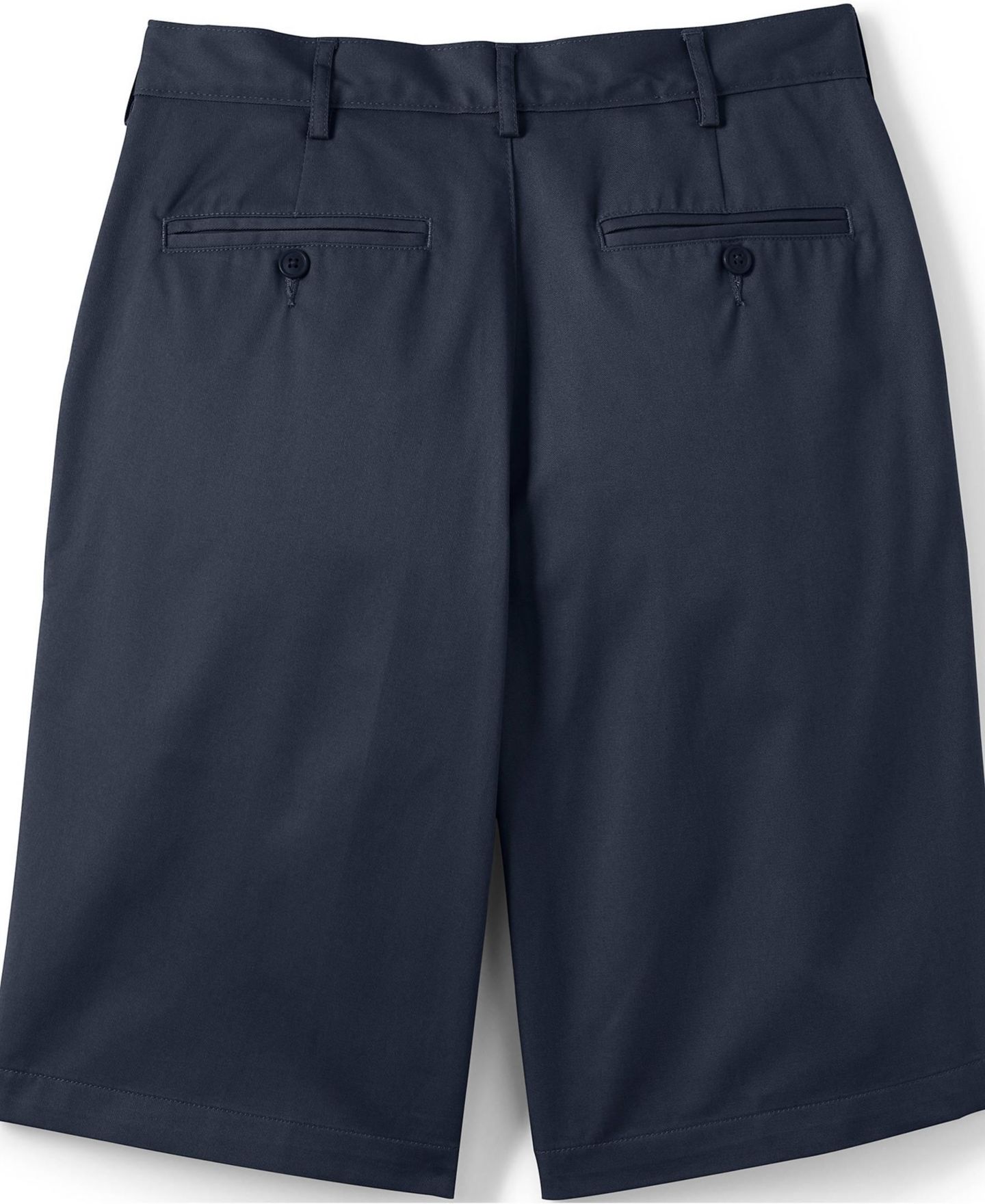 Мужские шорты Lands' End Long Plain Front Blend Chino, цвет: Тёмно-синий — фото 4