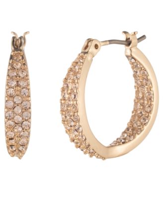Gold-Tone Dynamic Pave Hoop Earrings (Also Available in Silver-Tone)
