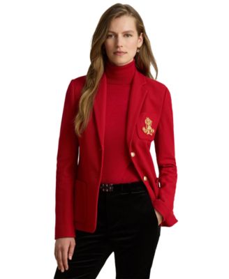 Women's Stretch-Cotton Piqu&eacute; Slim-Fit Blazer