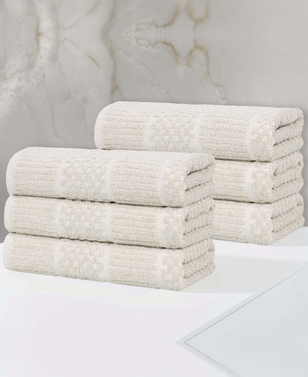 Superior Naples Cotton 6-Piece Hand Towels Set