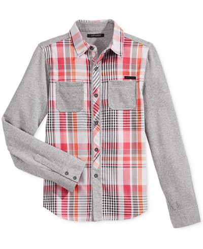 Sean John Woven Plaid Shirt, Toddler Boys (2T-5T) & Little Boys (2-7)