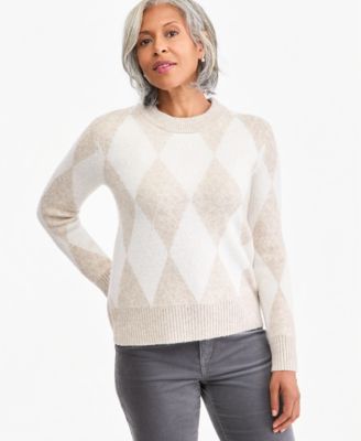 Women's Argyle Crewneck Sweater